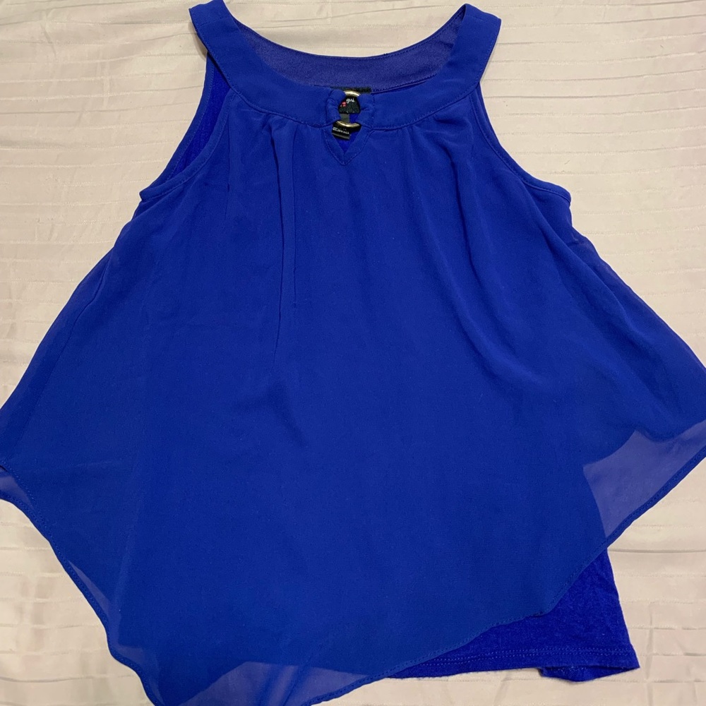 Medium (10-12) blue sleeveless top